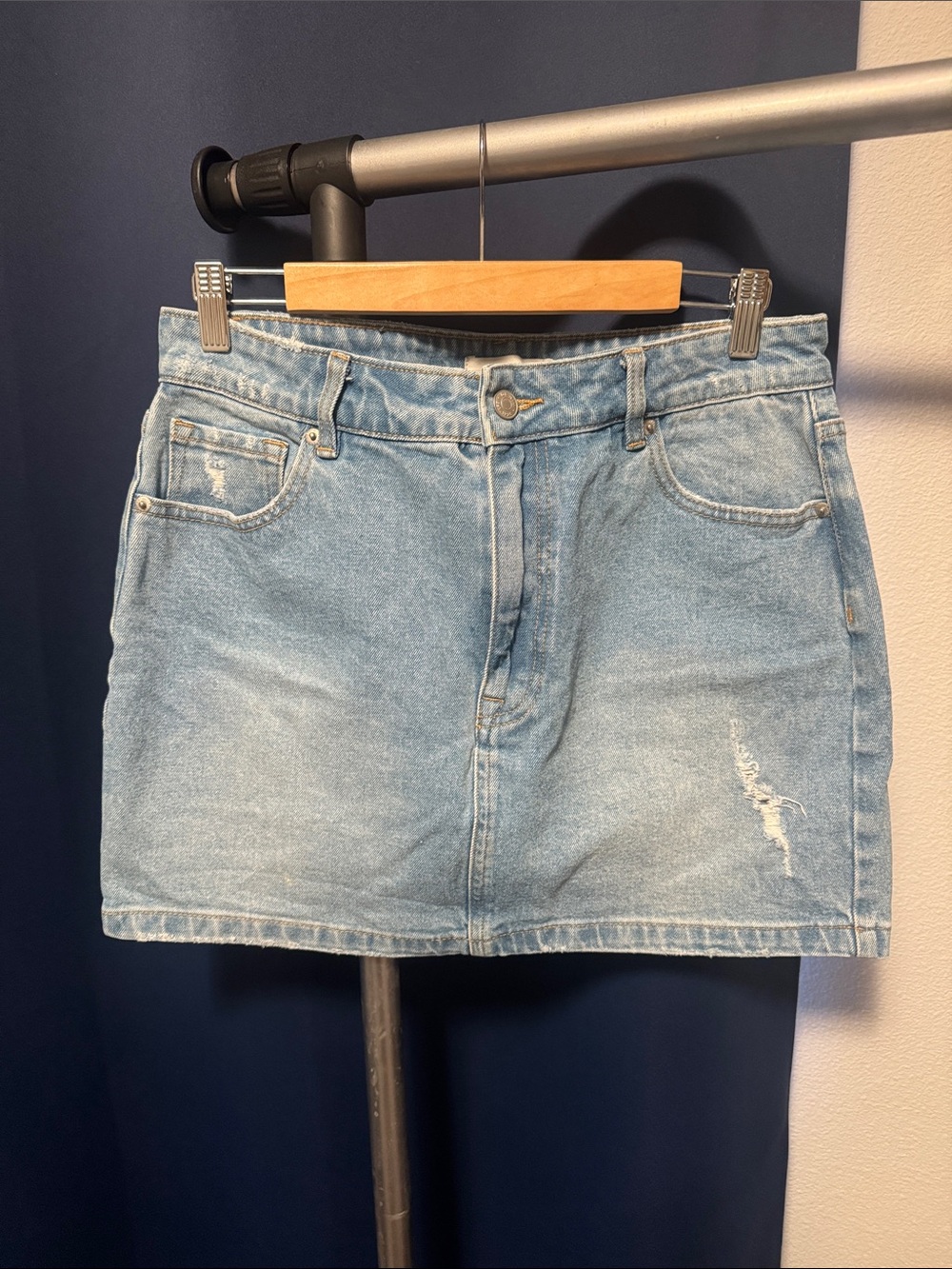Glassons Light Blue Denim Mini Skirt - Picture 1 of 2